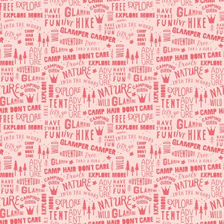 Glamp Camp Camp Phrases Pink - C12354R-PINK