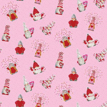 Gnomes In Love Toss Pink - C11311R
