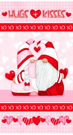 Pink/Red 24in Gnomie Love Panel - 9790P-28