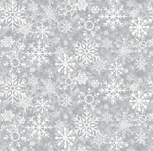 Welcome Winter Snowflake Gray - 9706-90