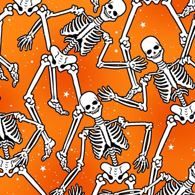 Skeletons Orange - 12542G-38