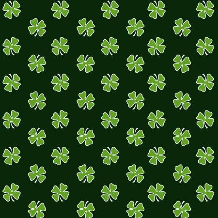 Hello Lucky Black/Green Four Leaf Clover - 9735-69
