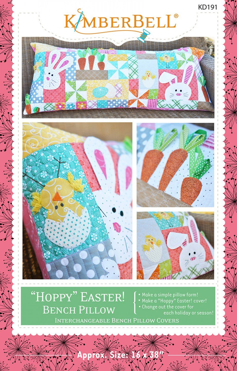 SEWING --Hoppy Easter Pillows Bench Pillow  - KD191