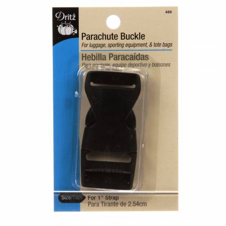 Parachute Buckle Designer 1in Strap Black - 488