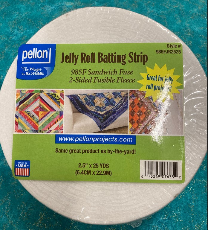 Jelly Roll Batting Strips Fusible - 985FJR2525