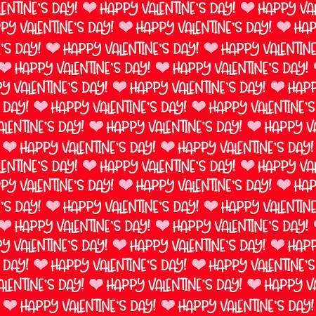 Happy Valentines Day Words Red - 9784-88