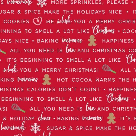 Red Holiday Baking Phrases - 9672M-R