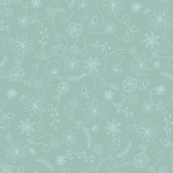 Swirl Floral Aqua - MAS10334-Q