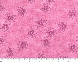Wide Backing Flowers Pink 240-52